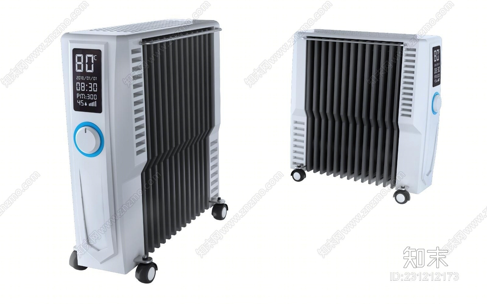 现代家用暖风机模型3D模型下载【ID:231212173】