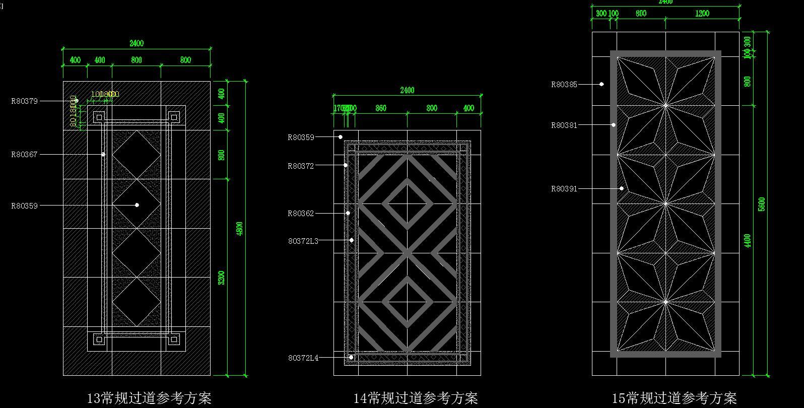 地面拼花CAD精选方案cad施工图下载【ID:128736753】