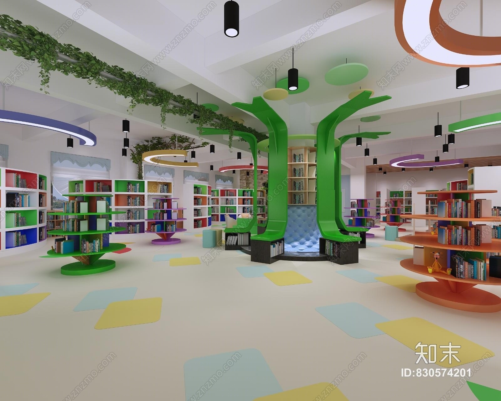 其它现代图书室3D模型下载【ID:830574201】