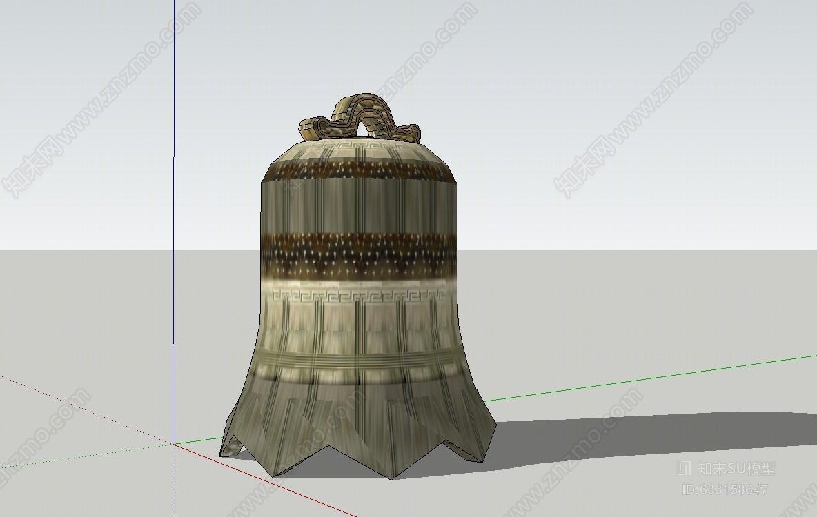 大铜钟钟楼SU模型下载【ID:633158647】