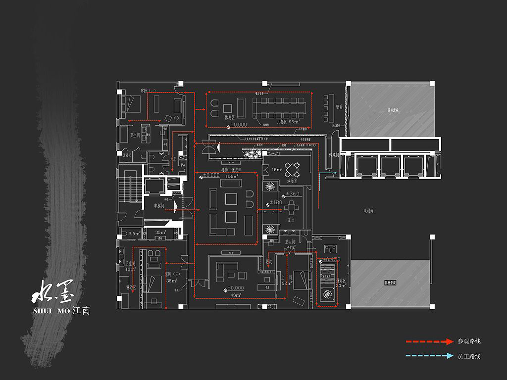 新中式东仓建设(张星)水墨江南套房效果施工图cad施工图下载【ID:532208771】