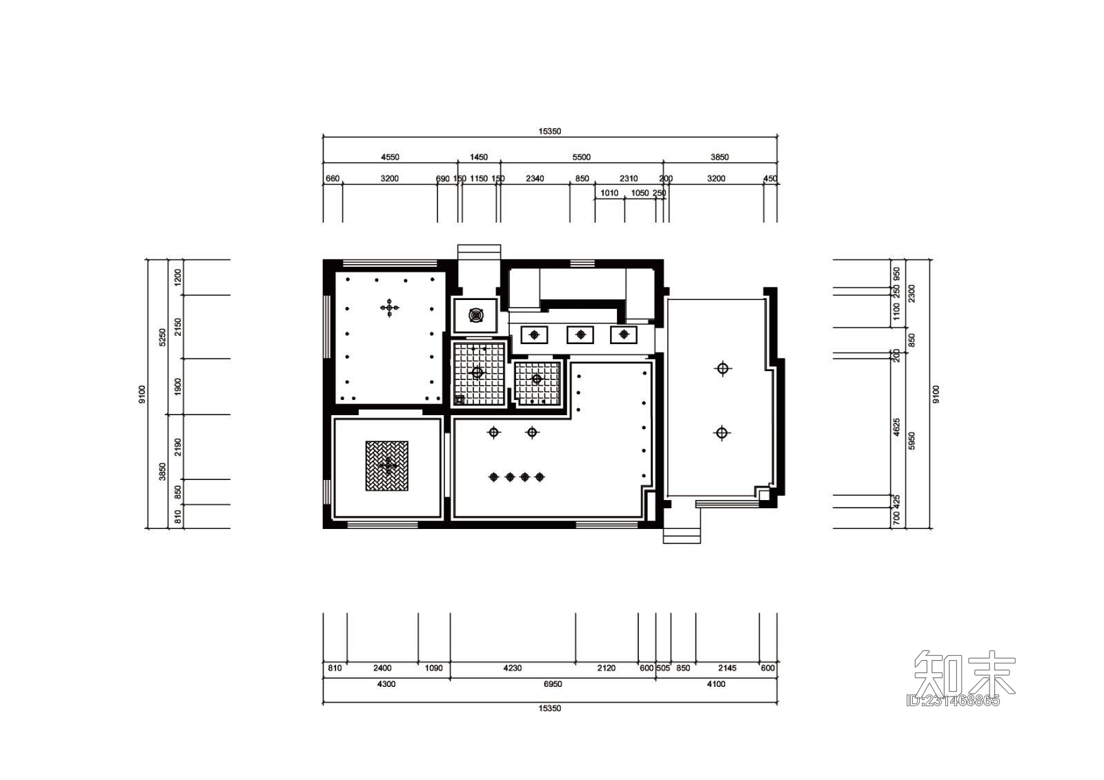 室内卧室施工图下载【ID:231468865】