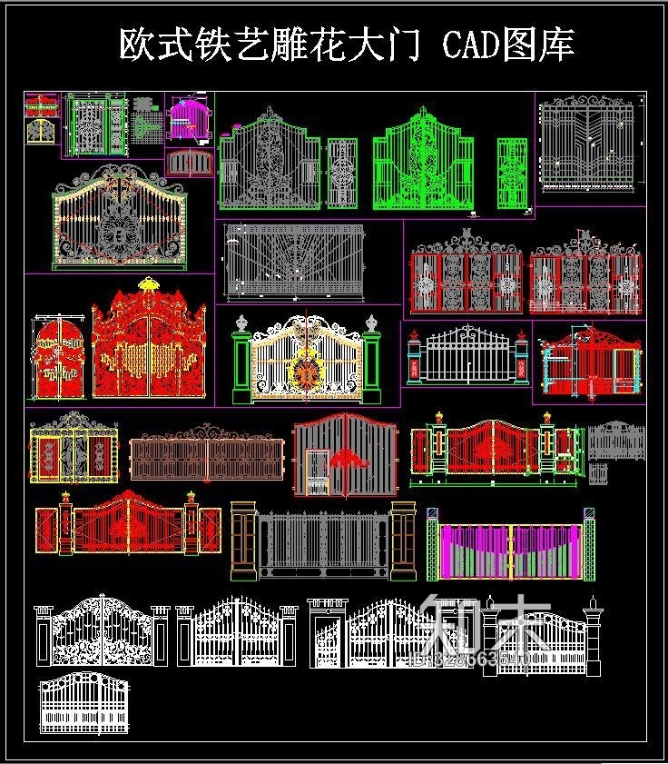 铁艺大门施工图下载【ID:328663540】