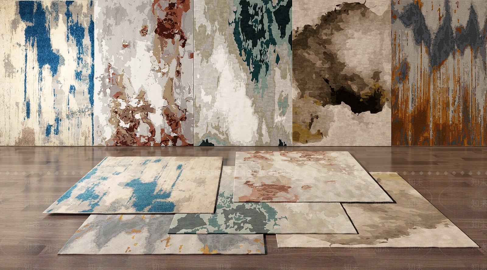 现代地毯模型3D模型下载【ID:434789025】