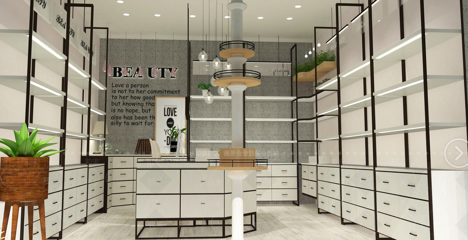 北欧化妆品店铺SU模型下载【ID:933042995】