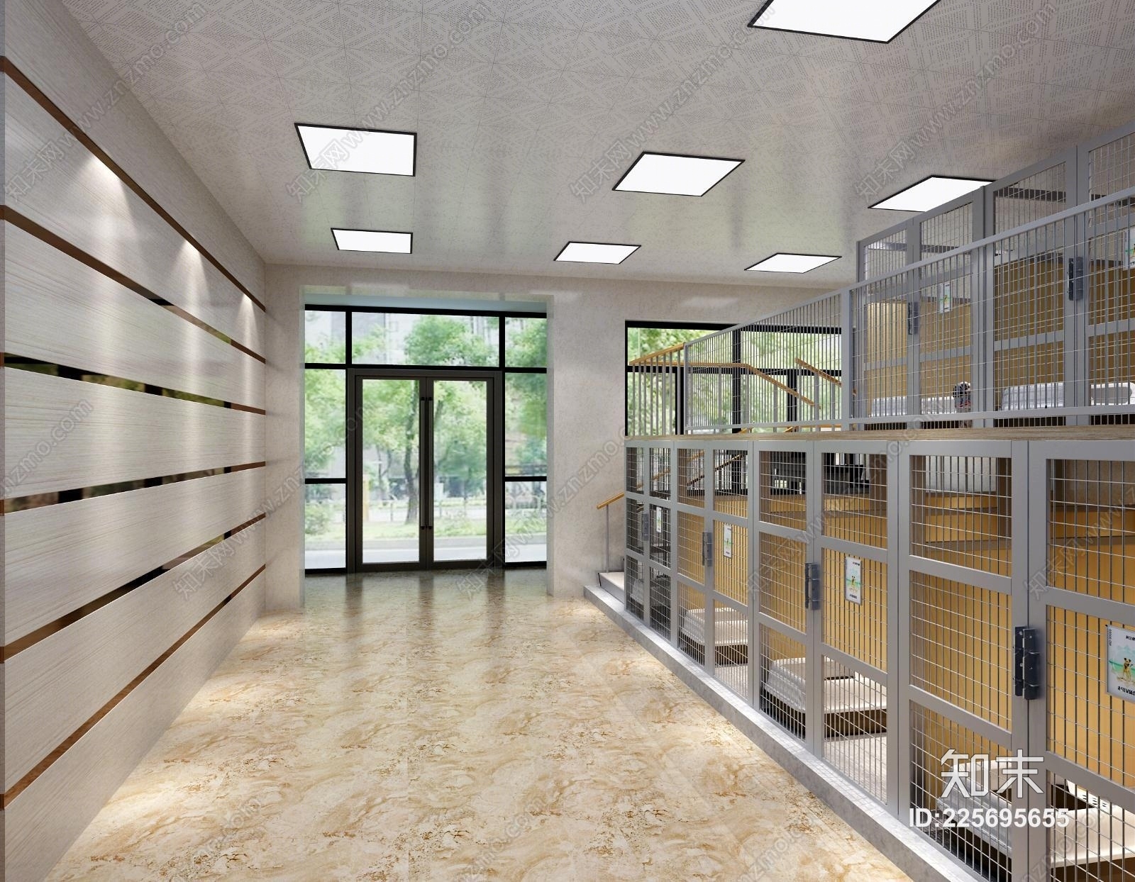 现代猫舍3D模型下载【ID:225695655】