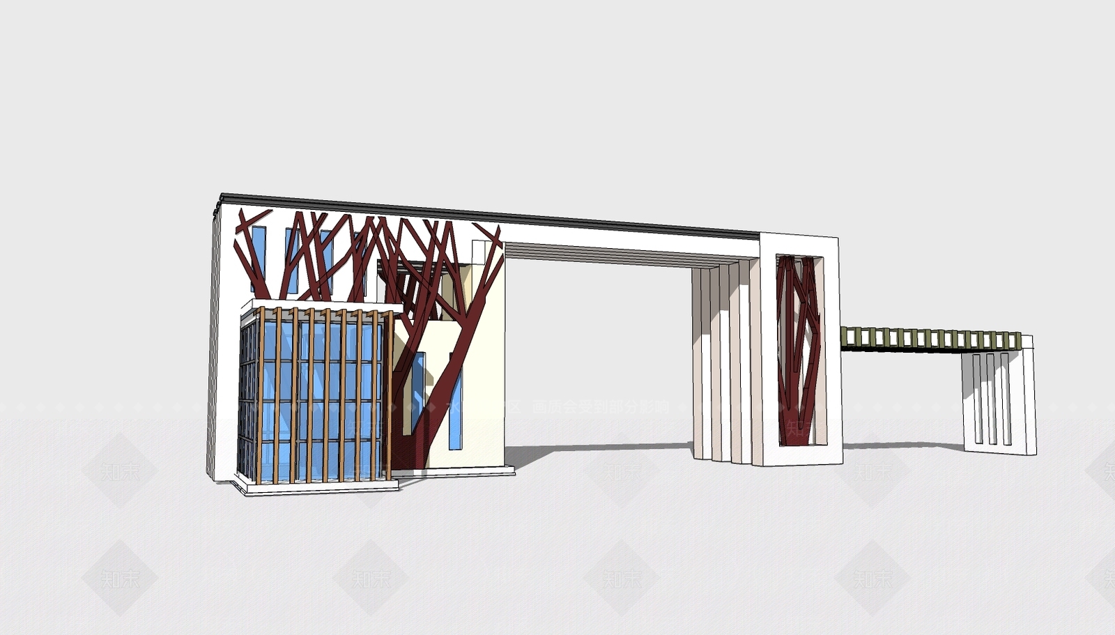 新中式小公建SU模型草图