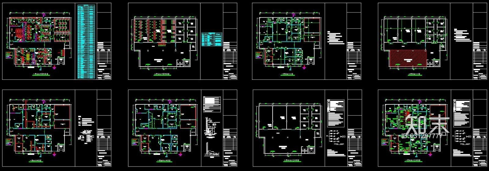 大型连锁快餐店配餐中心CAD水电全套施工图下载【ID:631297777】