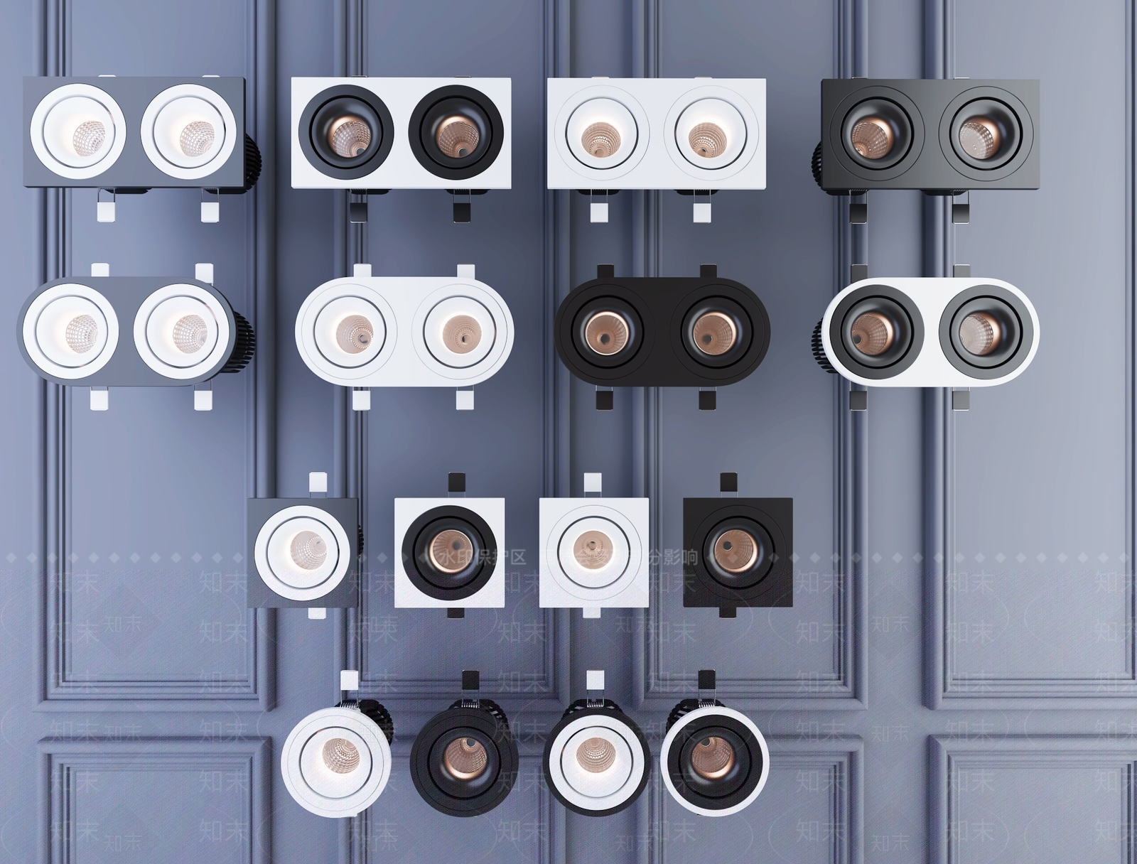 北欧射灯3D模型下载【ID:634058604】