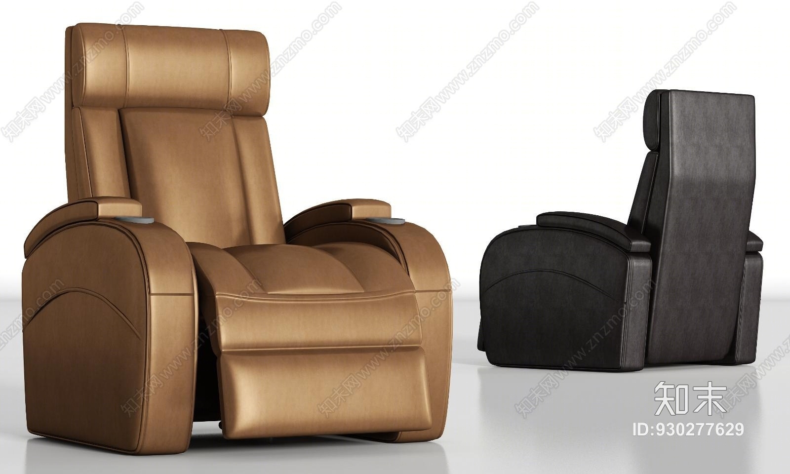 现代奢华家庭影院按摩单人沙发3D模型下载【ID:930277629】