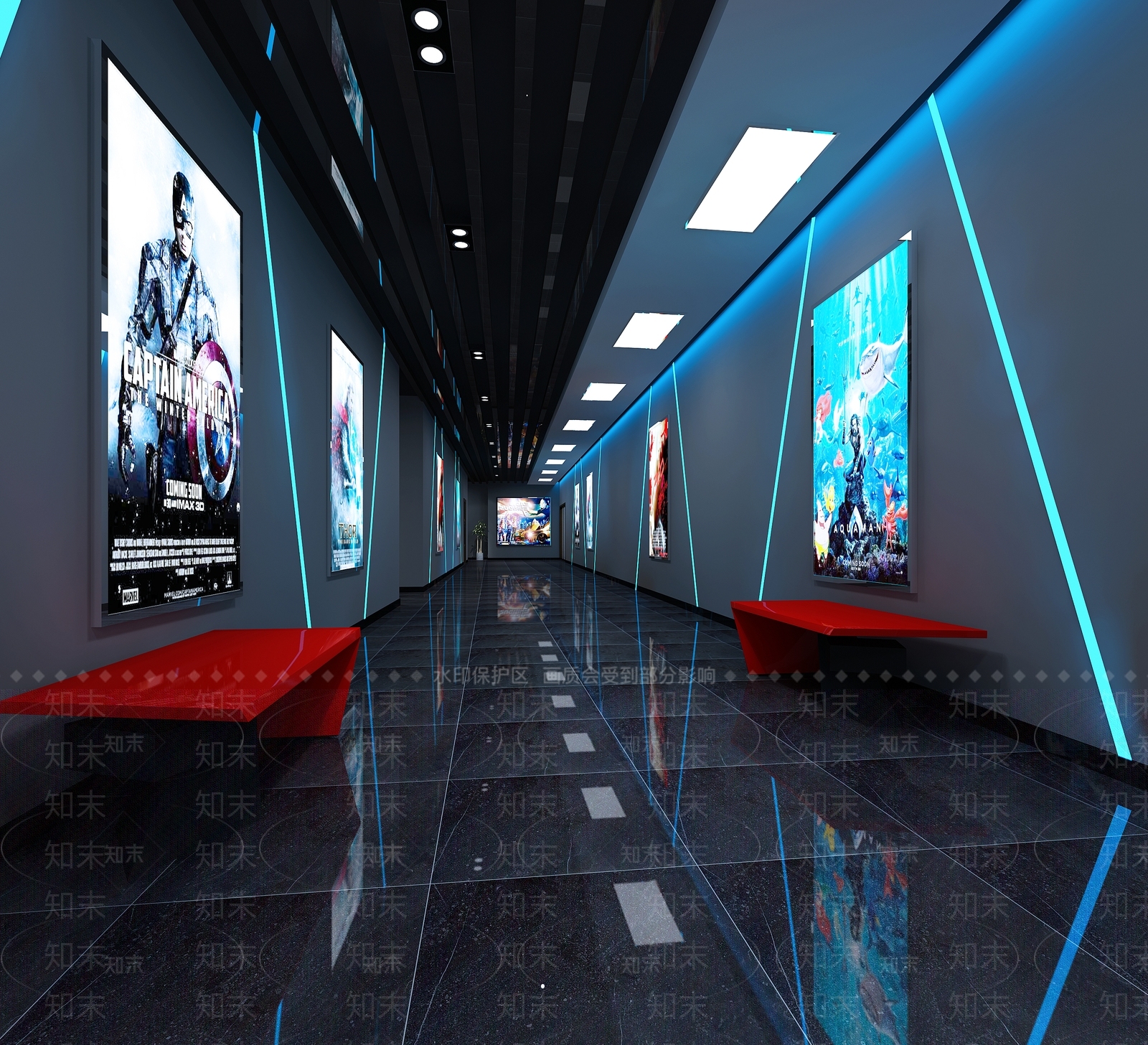 现代电影院3D模型下载【ID:534509102】