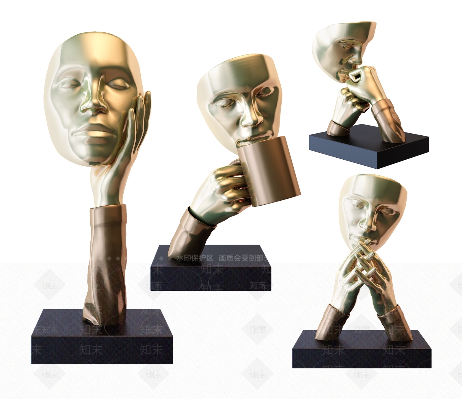 现代人头3D模型下载【ID:333468856】