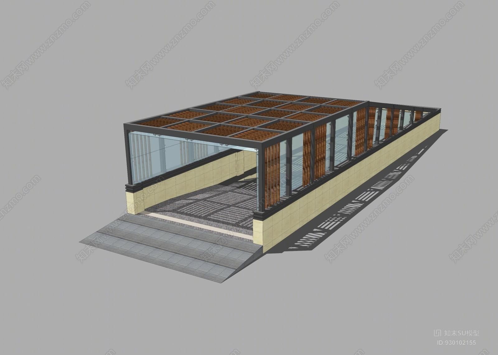 地下停车场SU模型下载【ID:930102155】