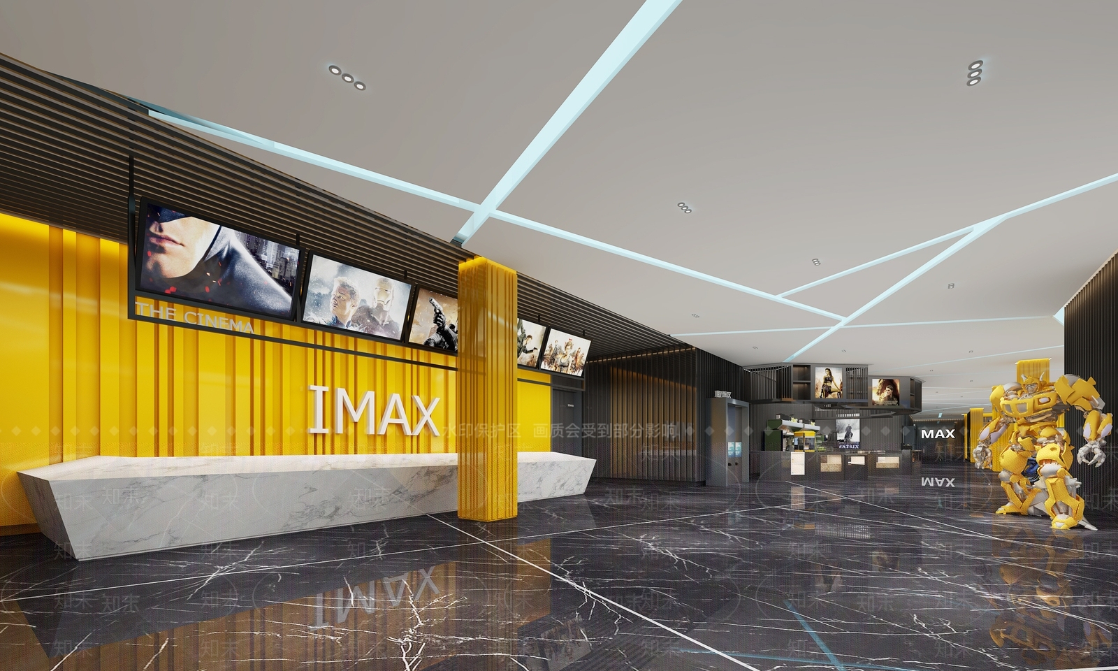 现代电影院大厅3D模型下载【ID:532728106】