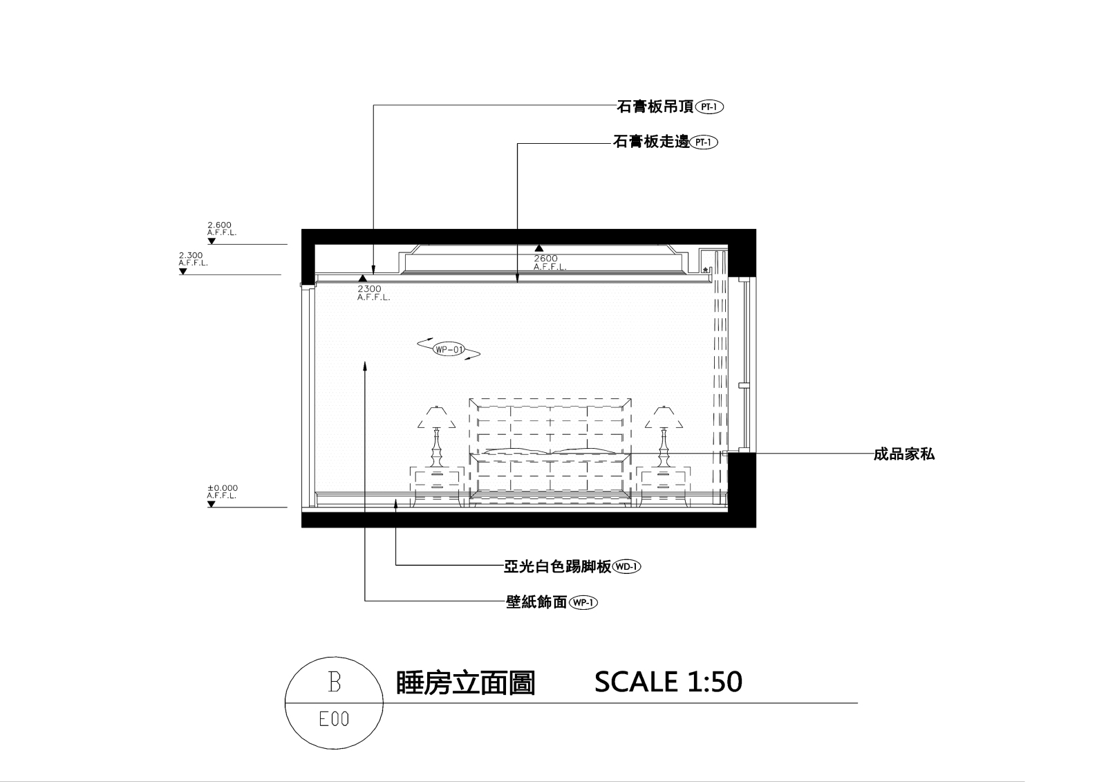 欧式风格家装施工图-4室2厅2卫cad施工图下载【ID:532113538】