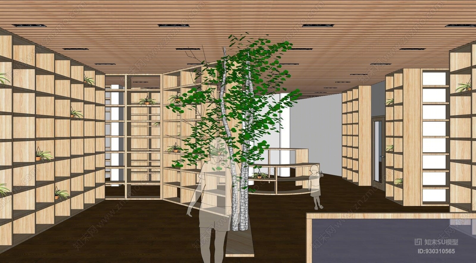 书店SU模型下载【ID:930310565】