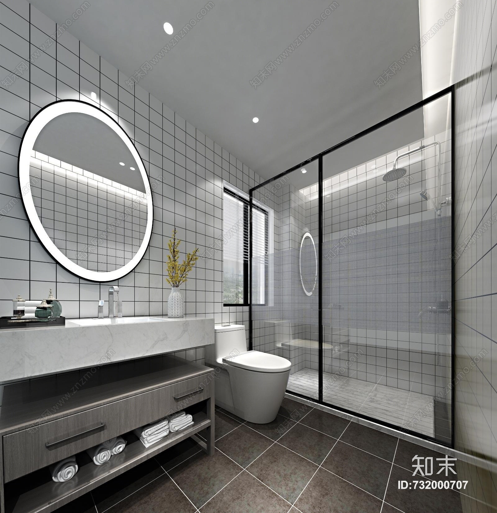 新中式现代简约北欧主卫整体模型3D模型下载【ID:732000707】