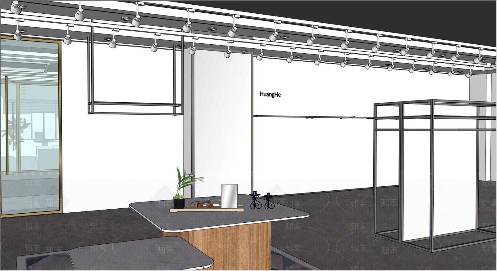 现代女装展厅SU模型下载【ID:235218369】