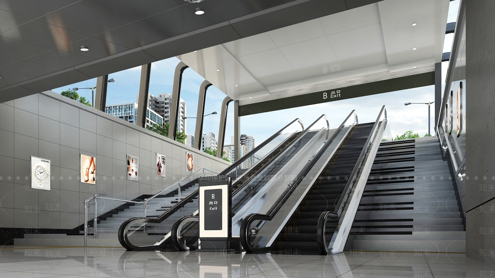 地铁站出入口3D模型下载【ID:433282854】