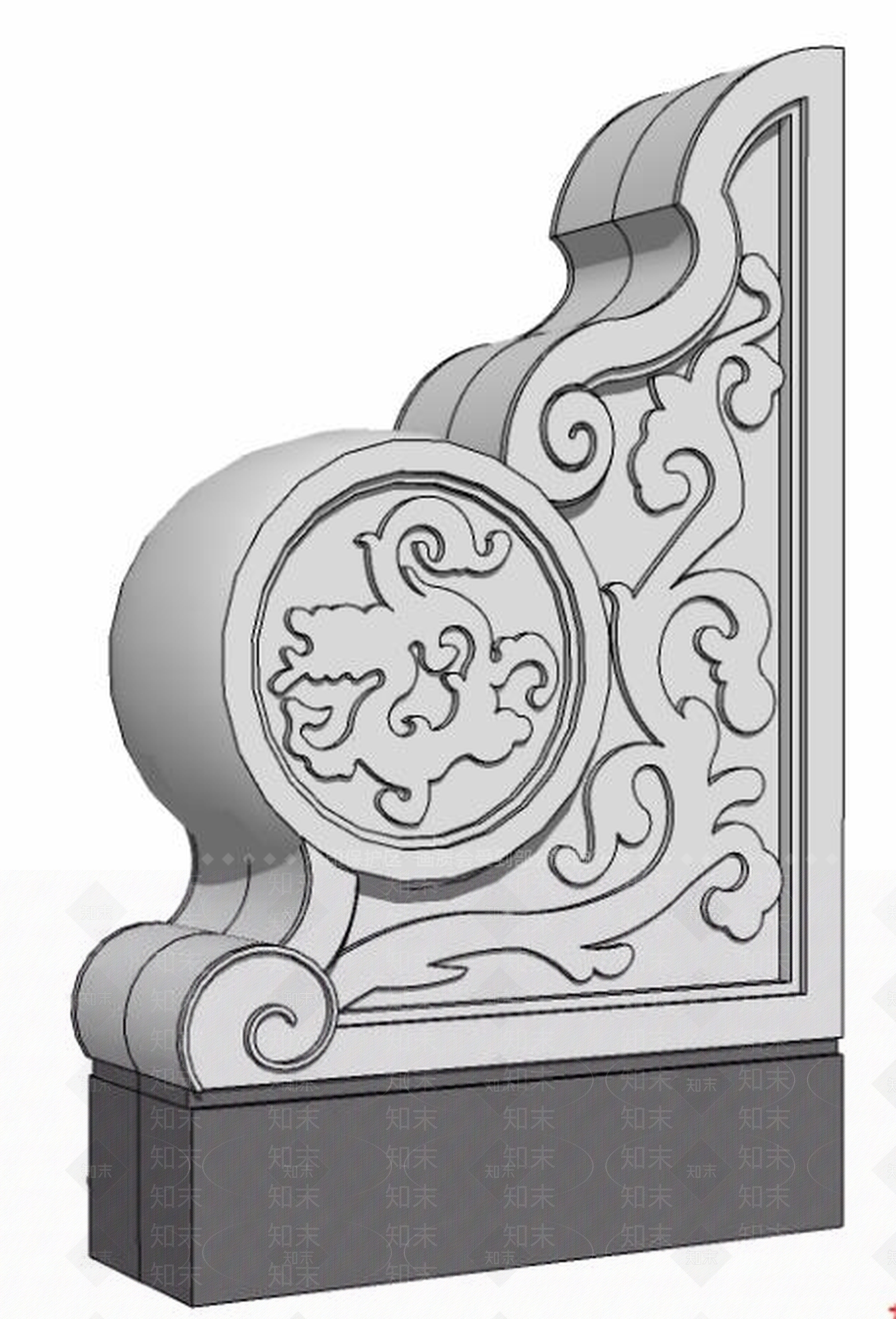 中式风格石鼓SU模型下载【ID:332303702】