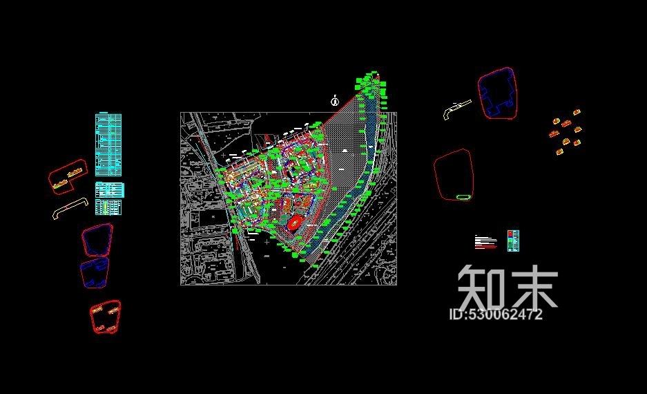 住宅小区居住区cad施工图下载【ID:530062472】
