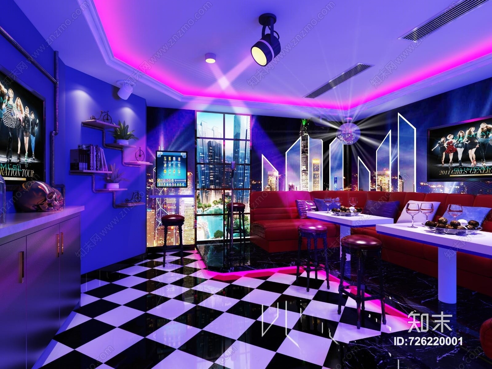 其它室内KTV包厢模型3D模型下载【ID:726220001】