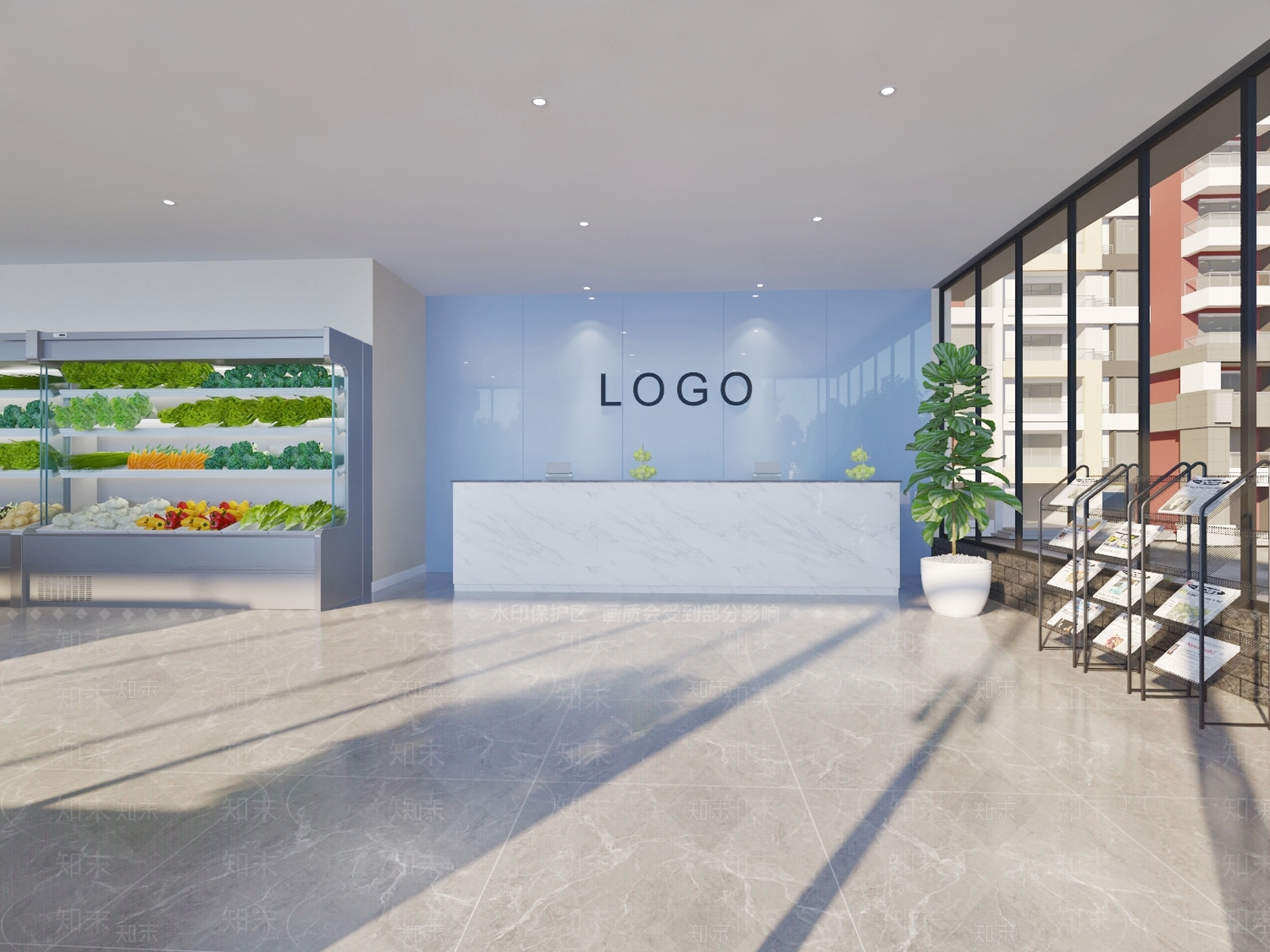 现代社区蔬菜水果超市3D模型下载【ID:633923384】