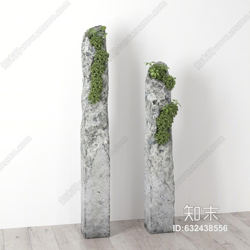 现代植物装饰品摆件3D模型下载【ID:632438556】