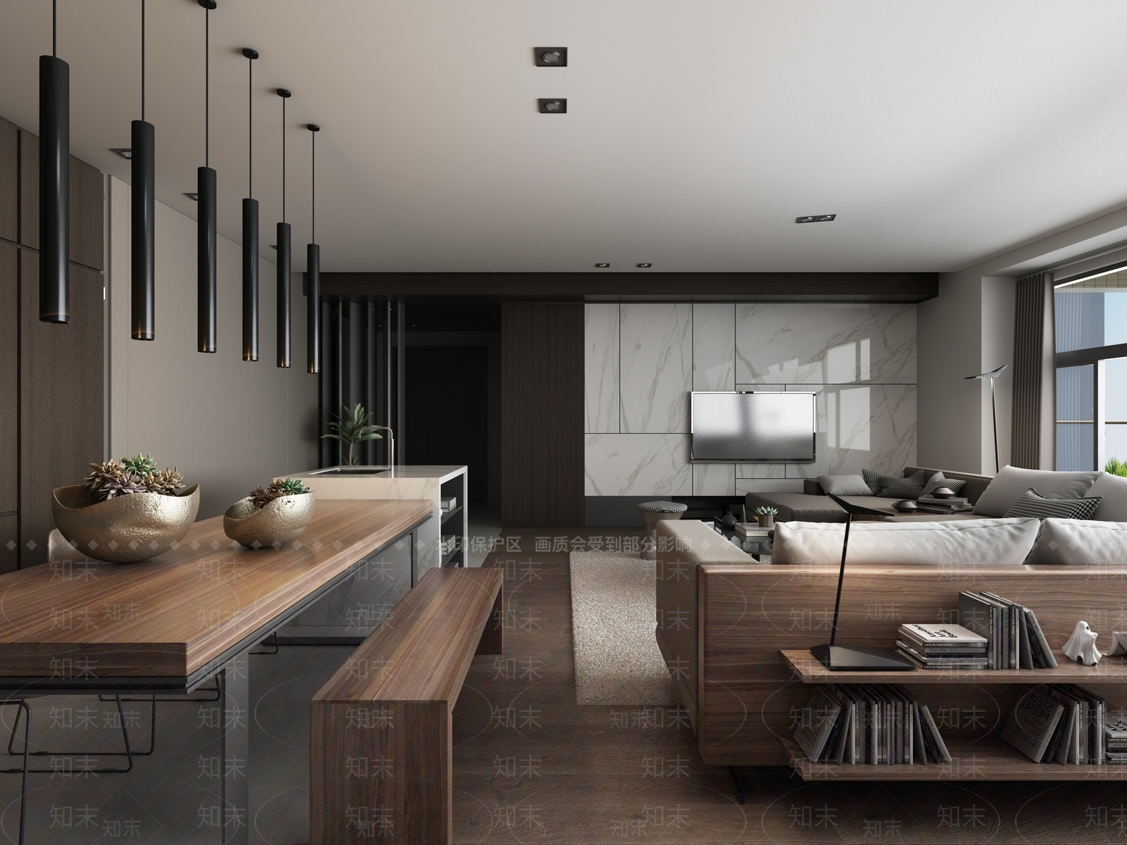 现代客厅餐厅柜子3D模型下载【ID:732256714】