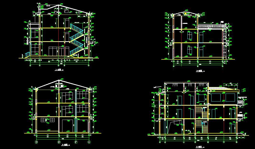 豪华别墅建筑施工图cad施工图下载【ID:528710477】