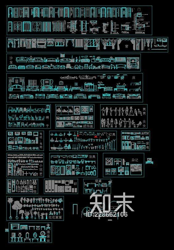 cad立面图库cad施工图下载【ID:228662106】