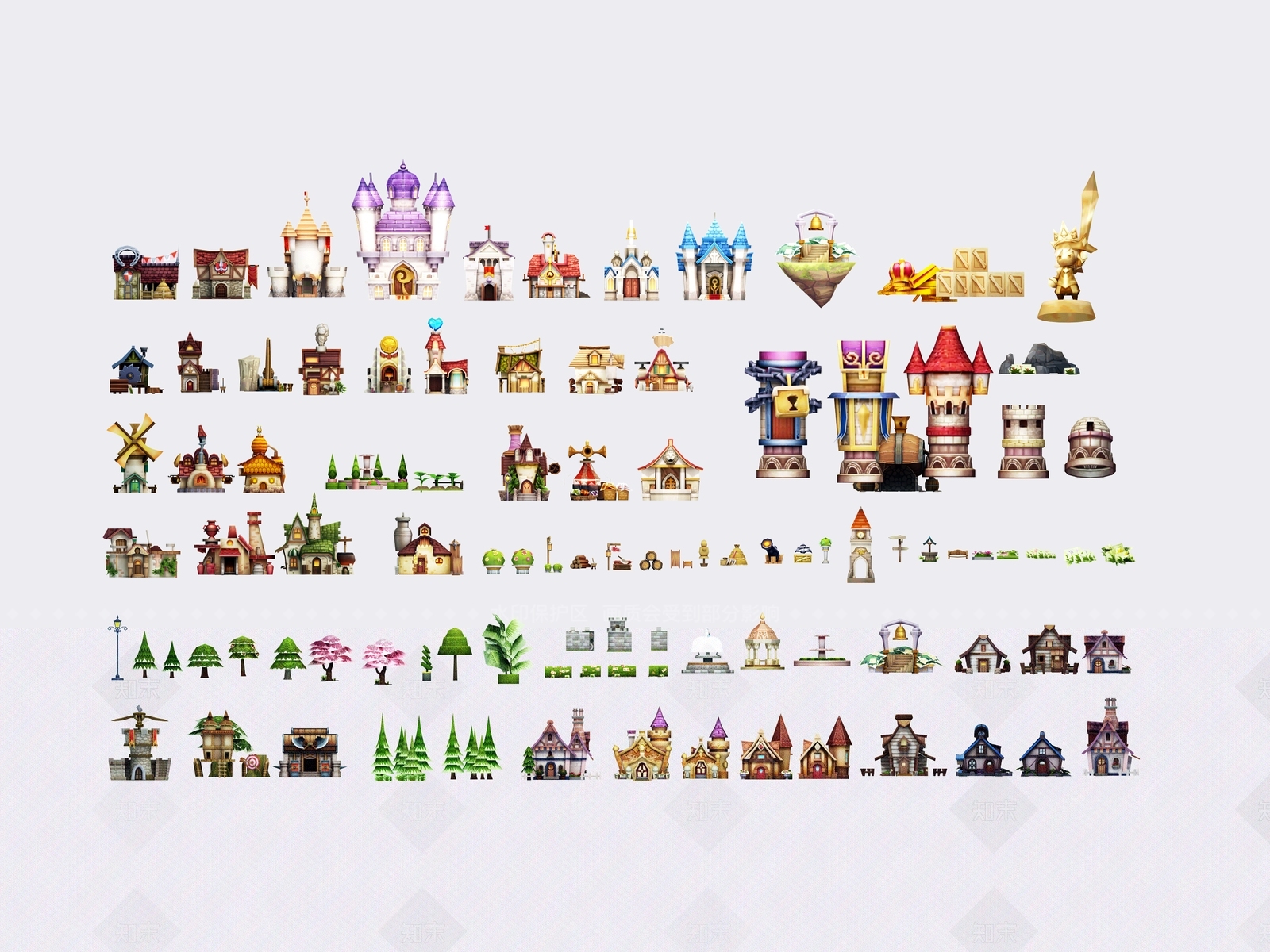 现代卡通游戏建筑3D模型下载【ID:433153120】