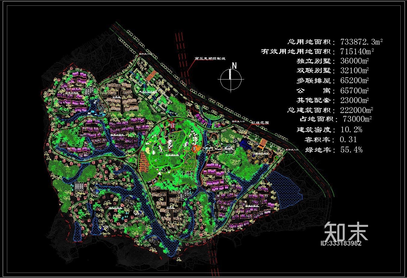 别墅区景观规划CAD平面图施工图下载【ID:333183982】