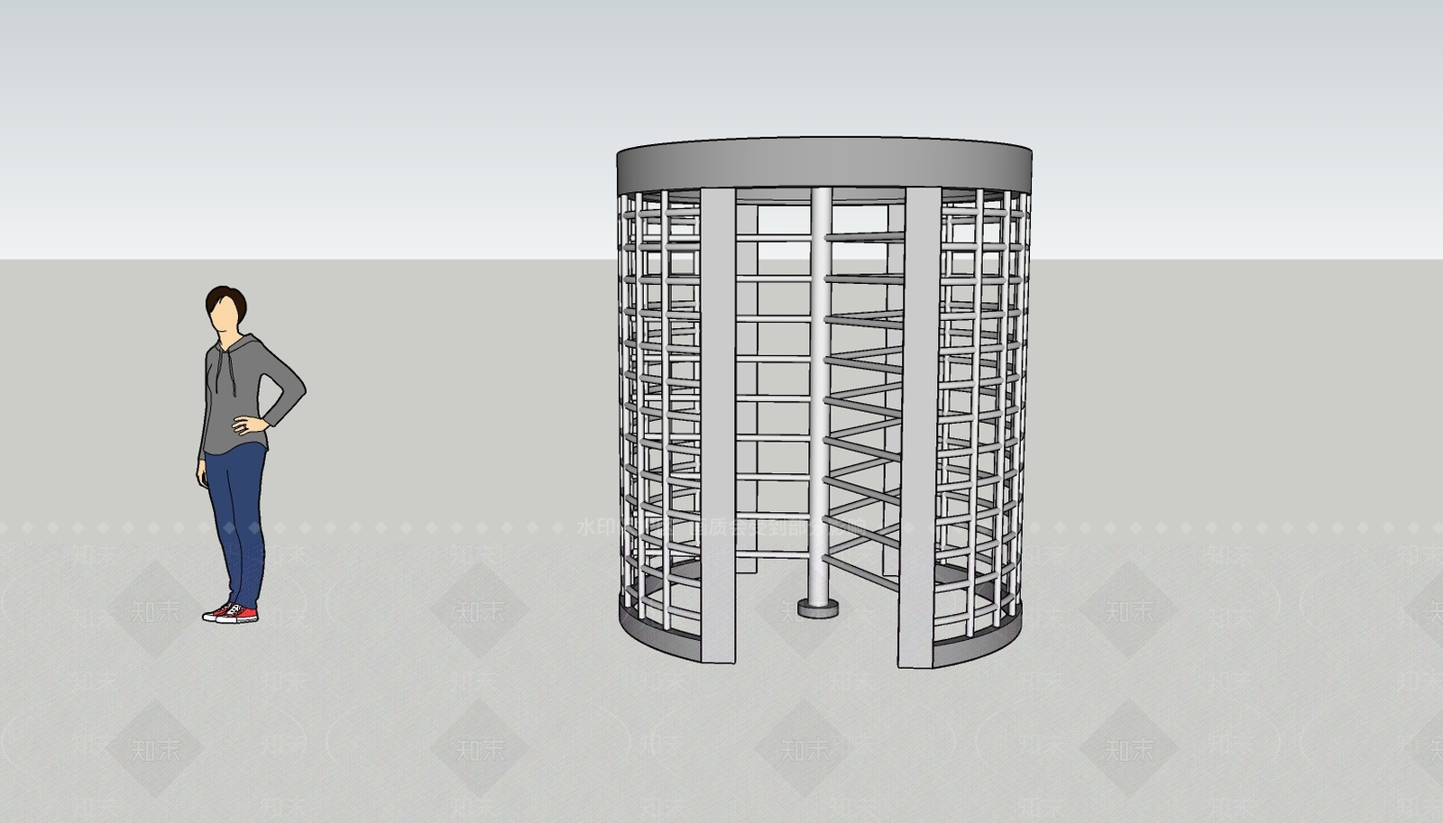 精致旋转闸门SU模型下载【ID:434421734】