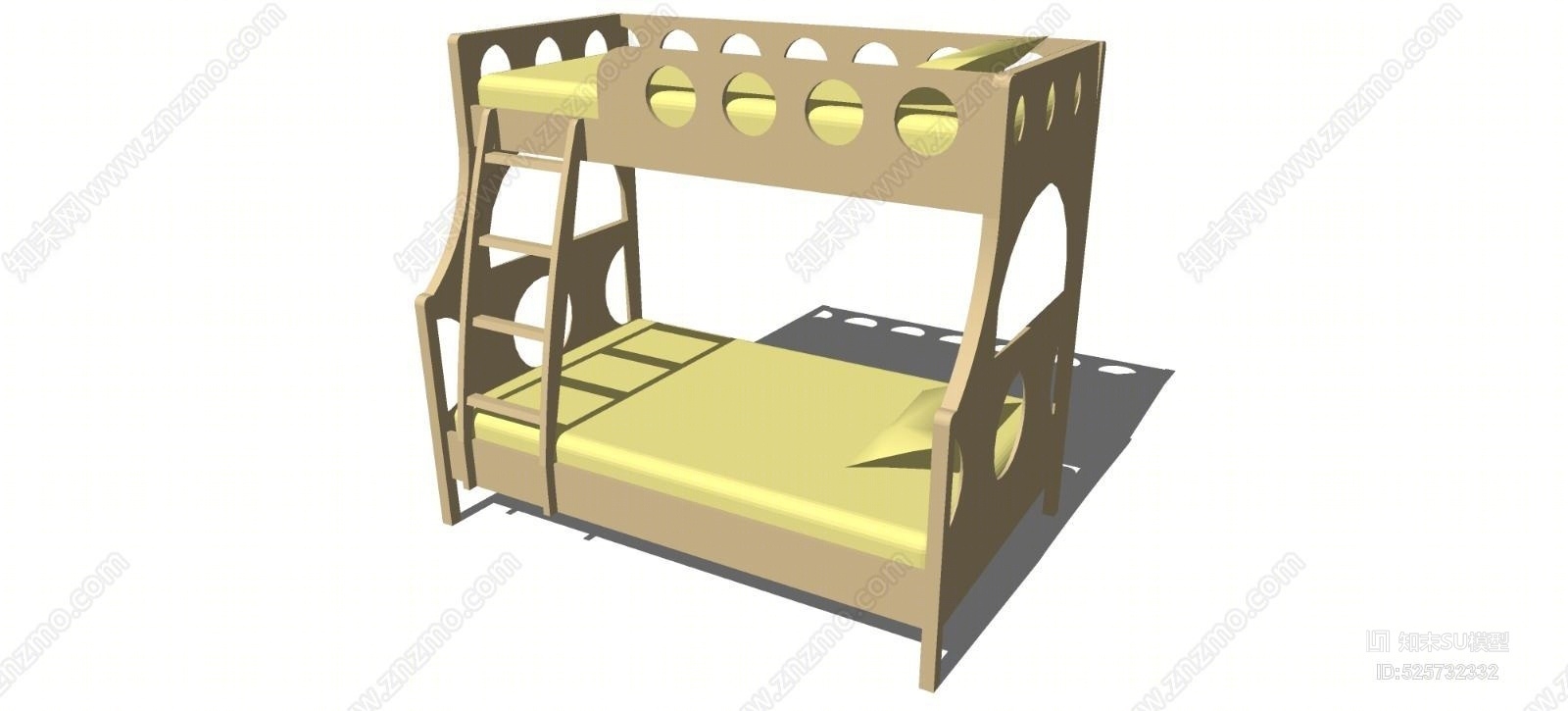 儿童高低床SU模型下载【ID:525732332】