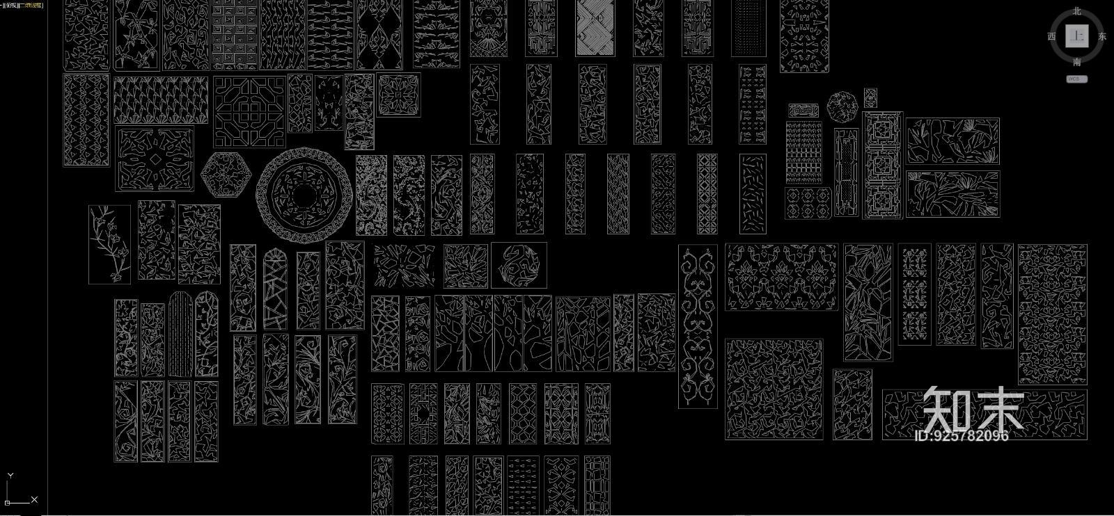 中式雕花屏风木门施工图施工图下载【ID:925782096】