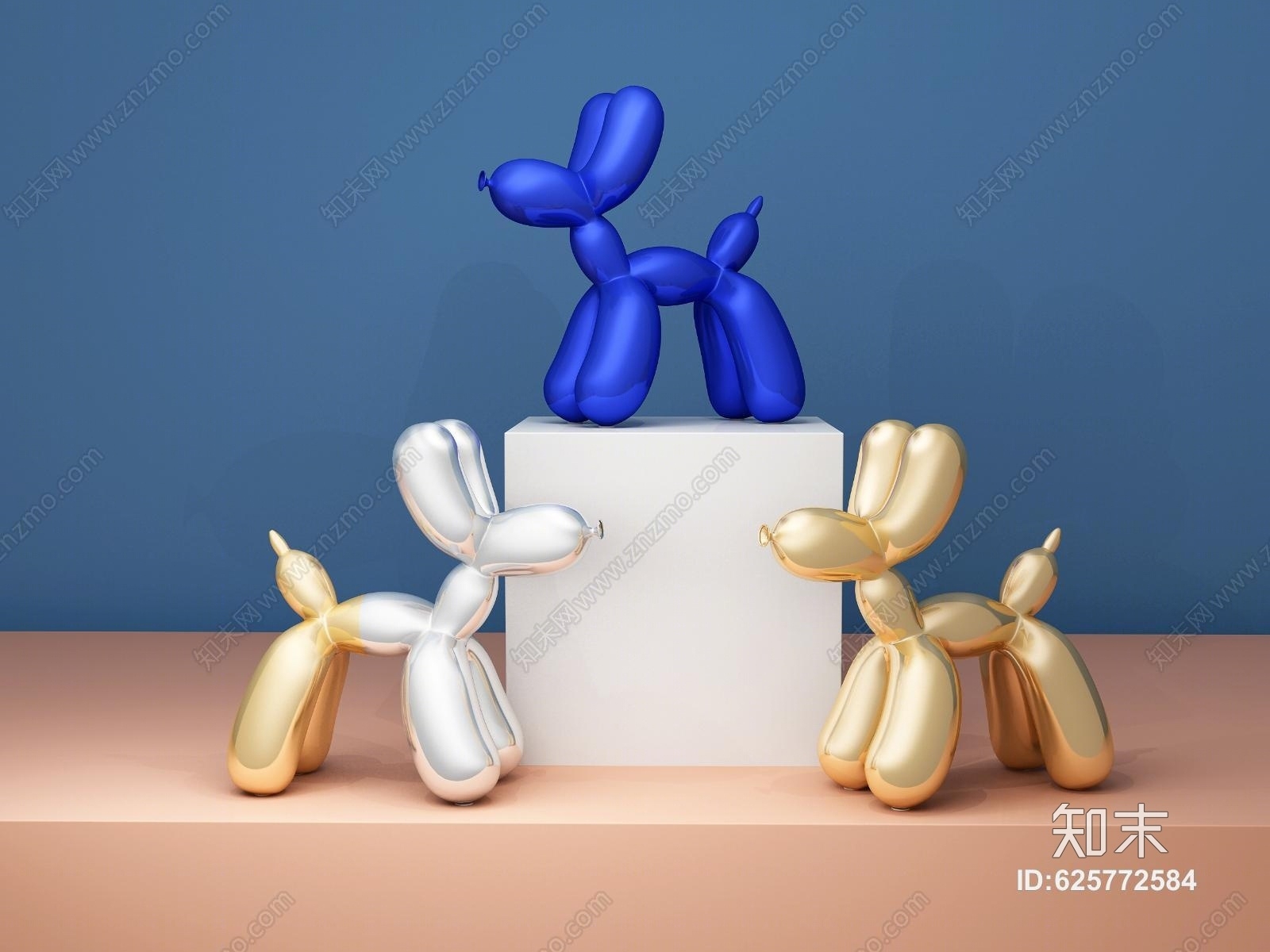 气球狗3D模型下载【ID:625772584】