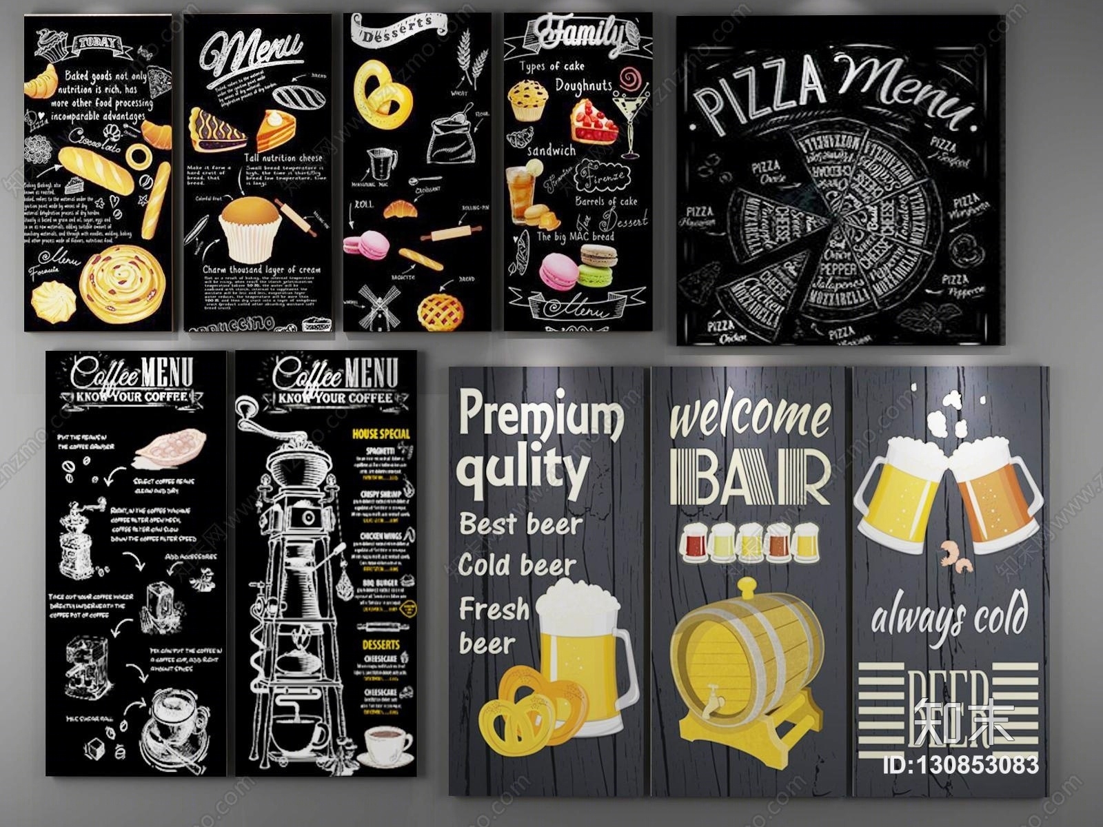 工业风咖啡厅3D模型下载【ID:130853083】