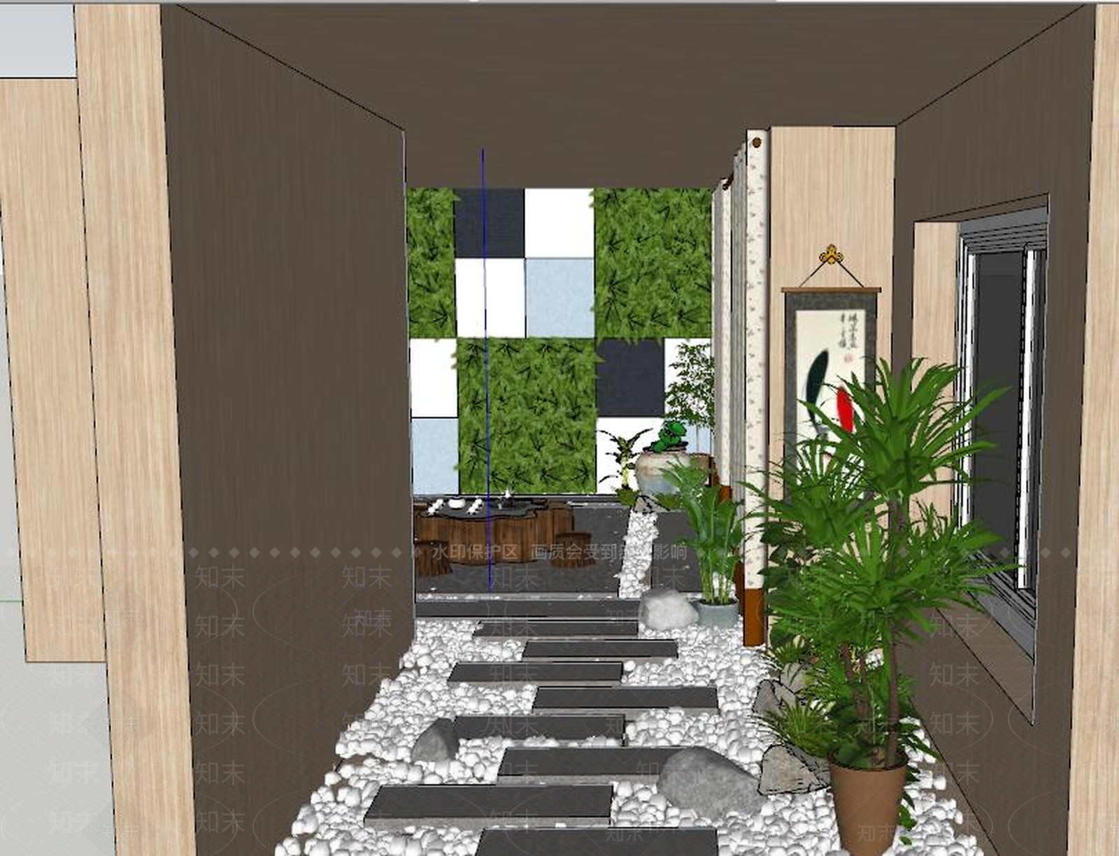 入户花园SU模型下载【ID:634097771】