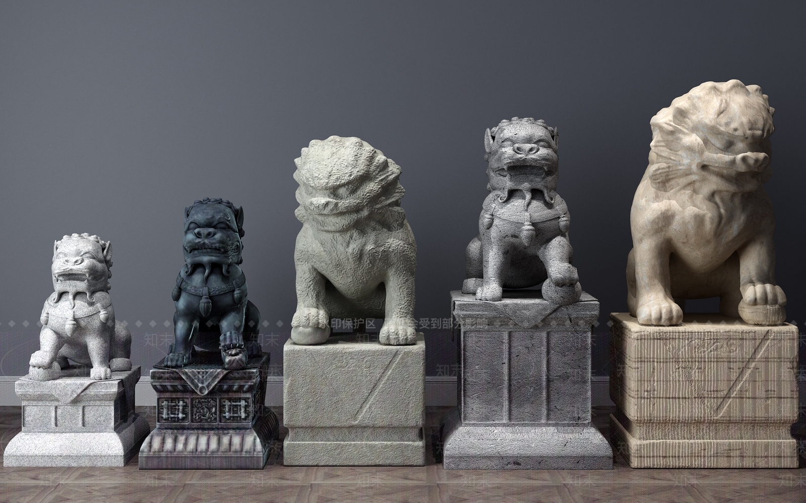 中式石雕3D模型下载【ID:832174597】