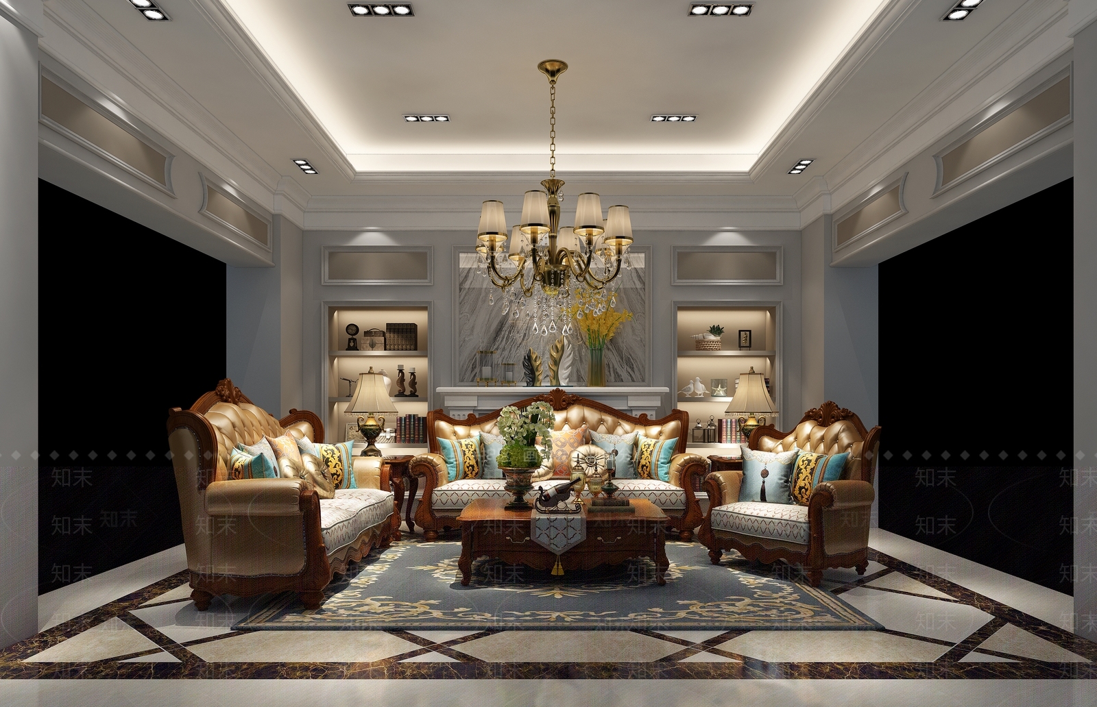 美式家具展厅3D模型下载【ID:733208371】