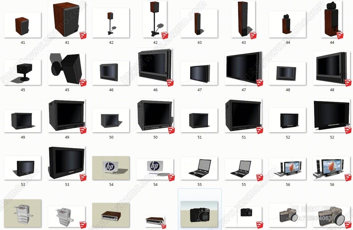 数码产品SU模型下载【ID:725934063】