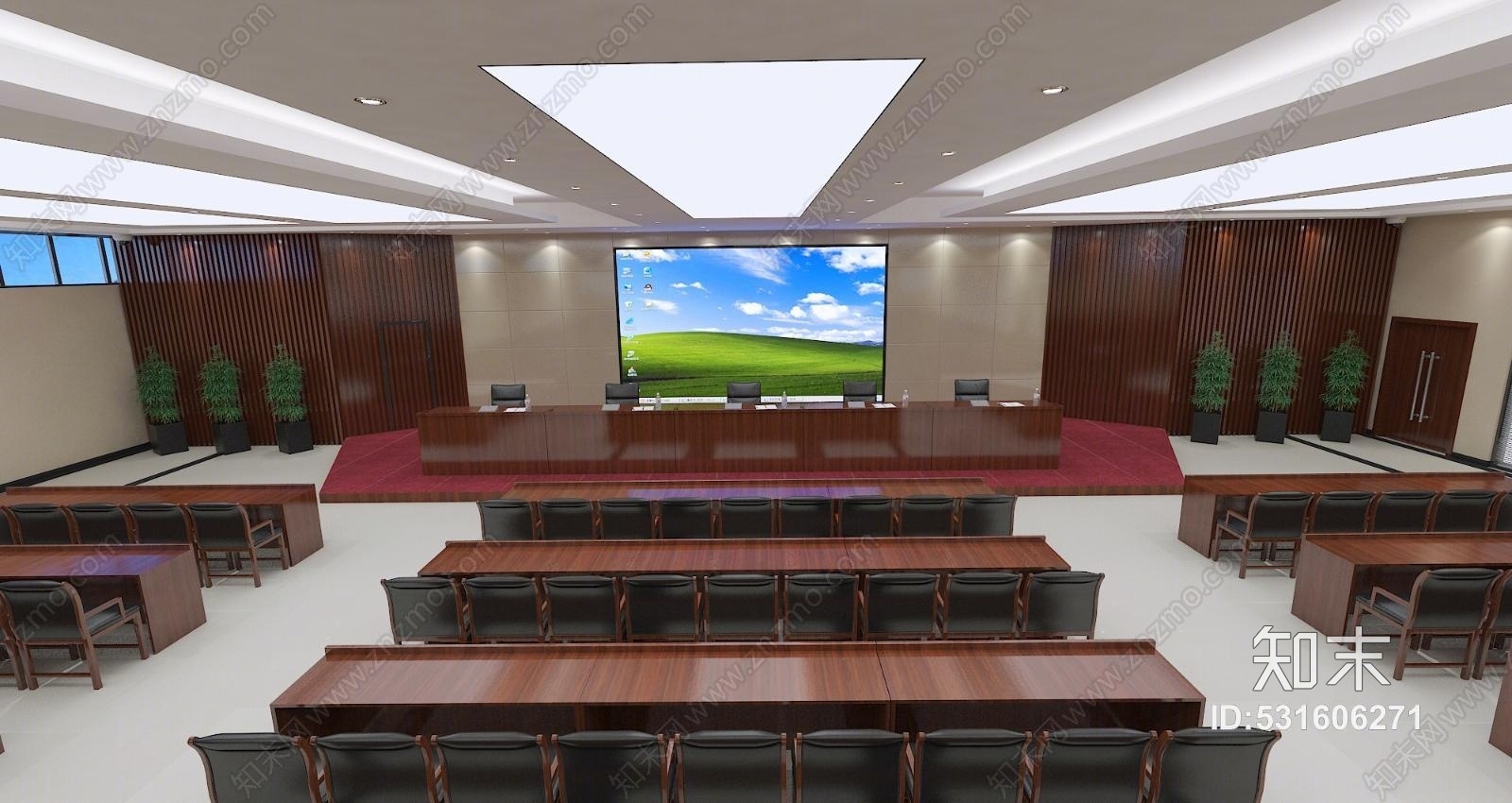 现代报告厅3D模型下载【ID:531606271】