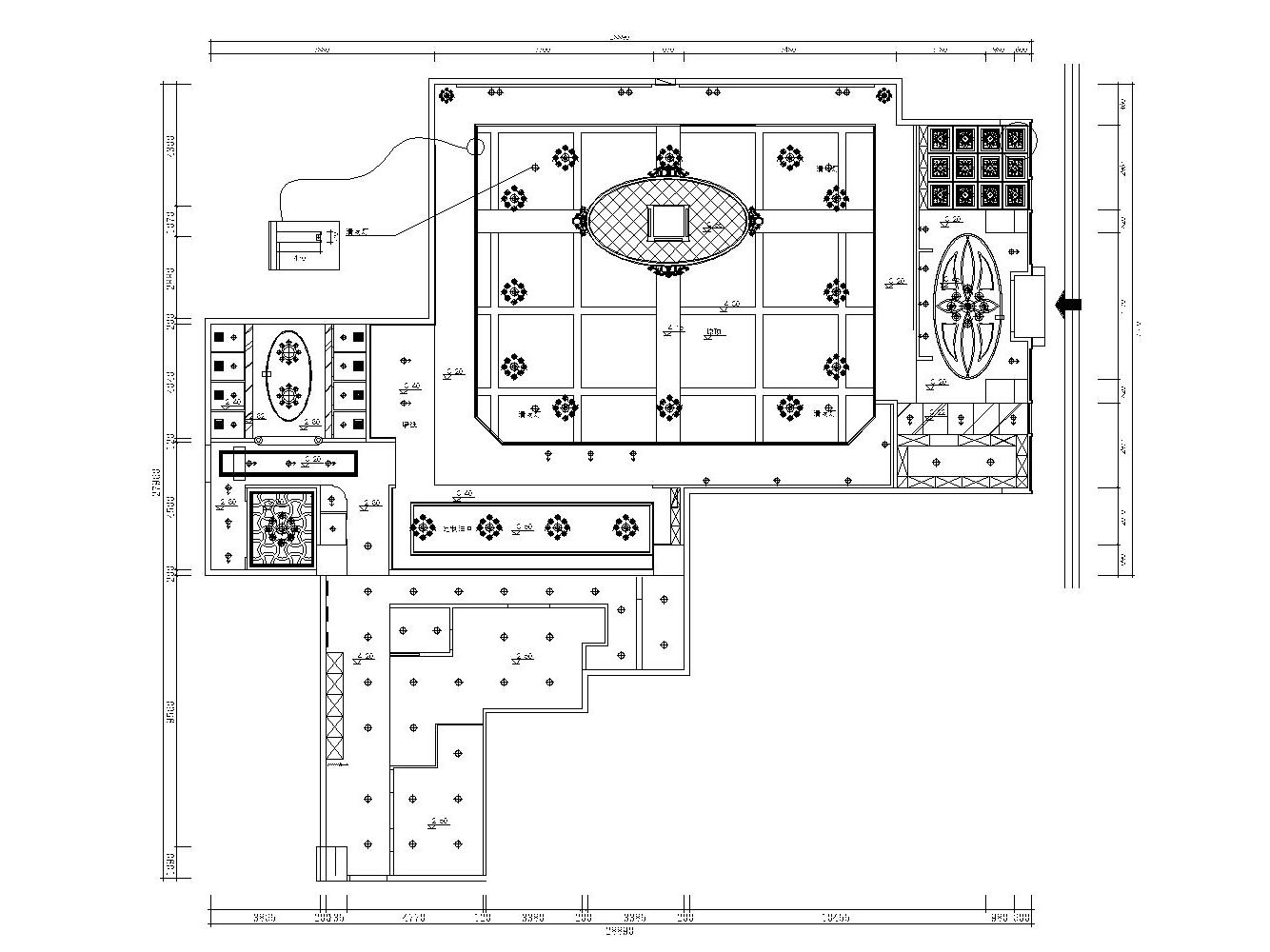 欧式风格酒吧内部装修全套施工图（附方案效果图）cad施工图下载【ID:733596497】