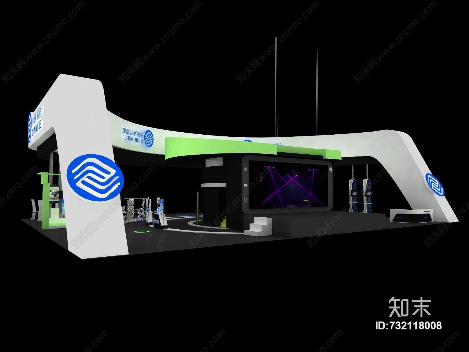 现代以手机作为舞台的效果图3D模型下载【ID:732118008】