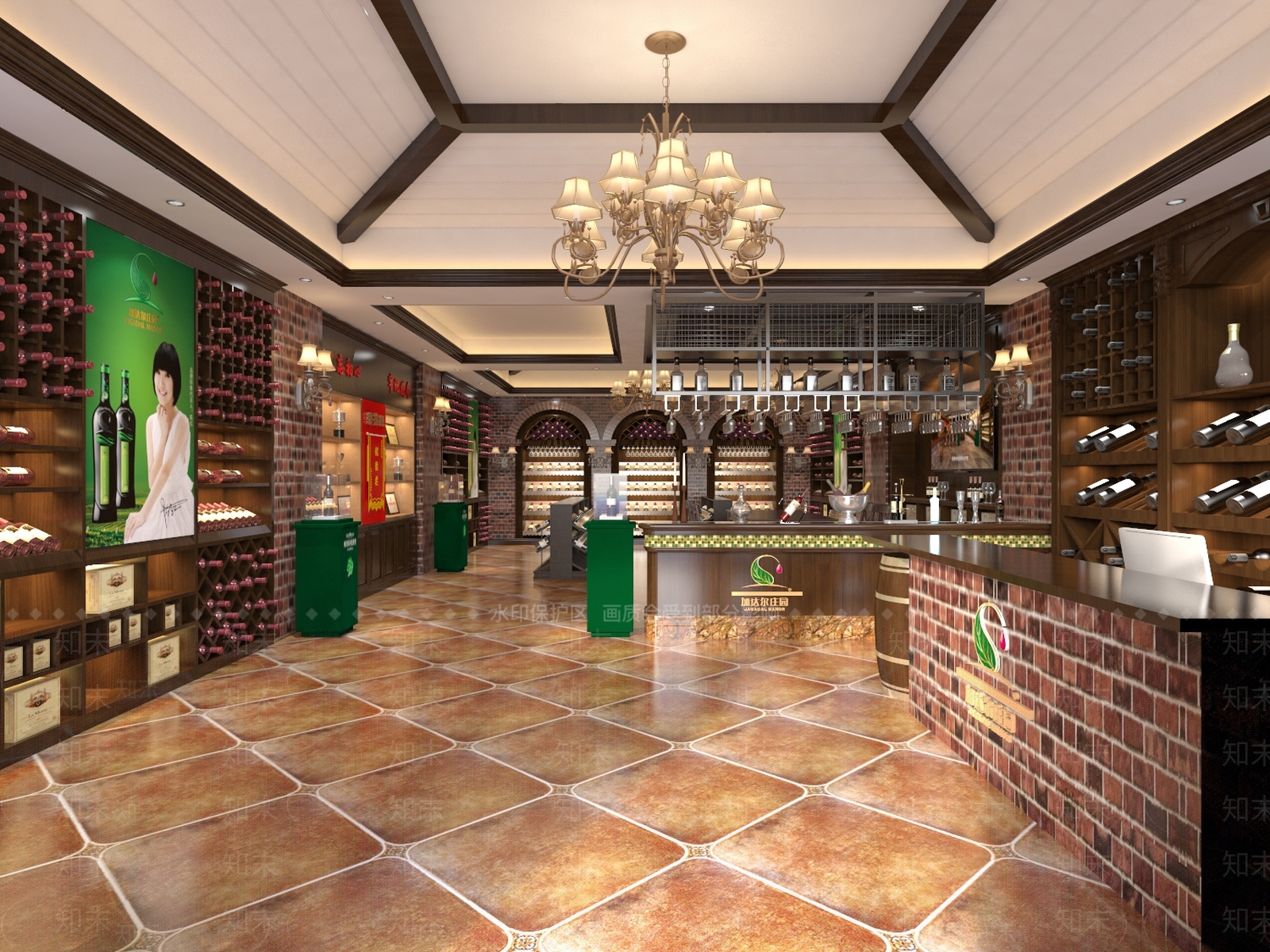 美式经典美式酒窖下载3D模型下载【ID:233074285】