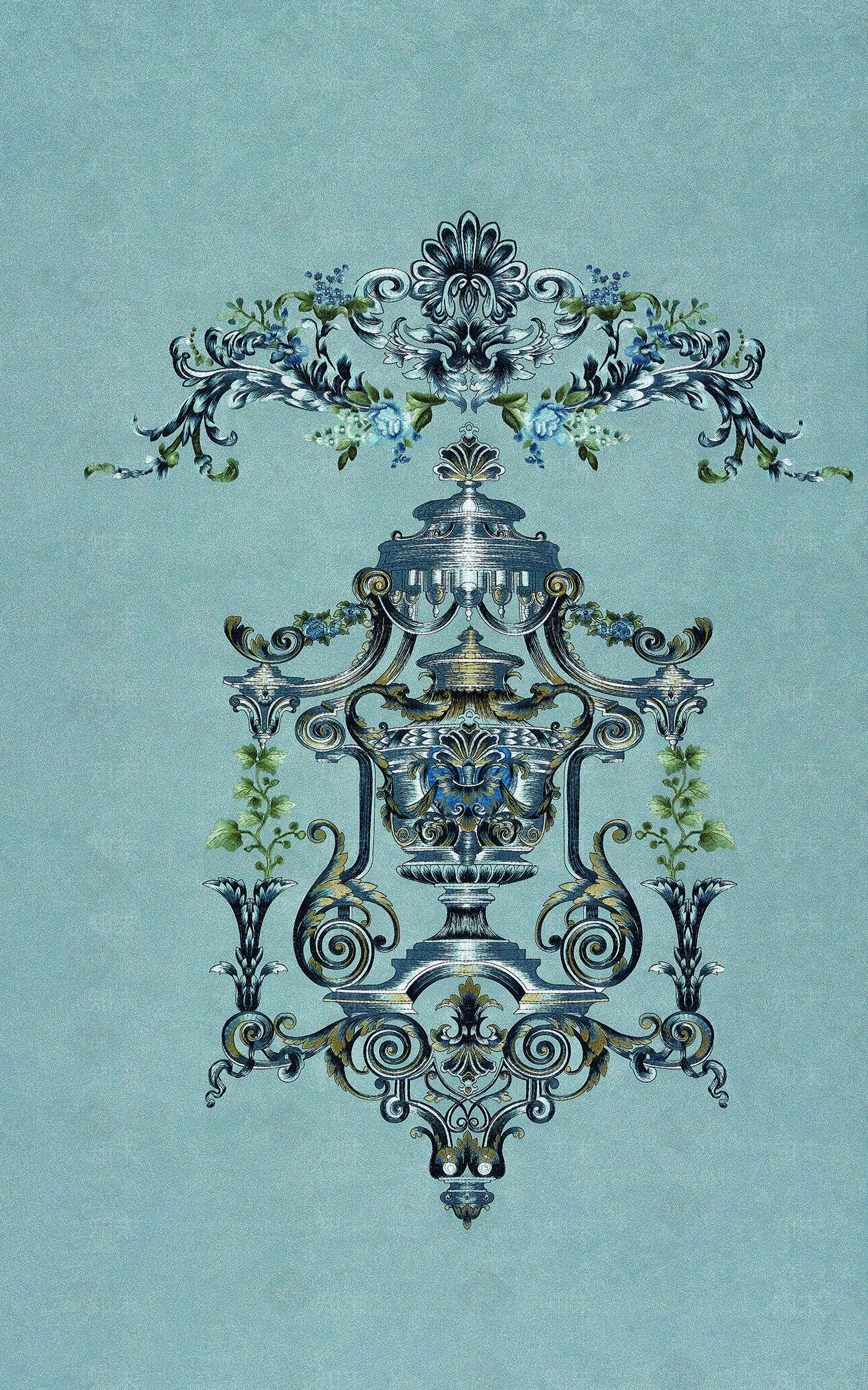 欧式独花刺绣壁画6贴图下载