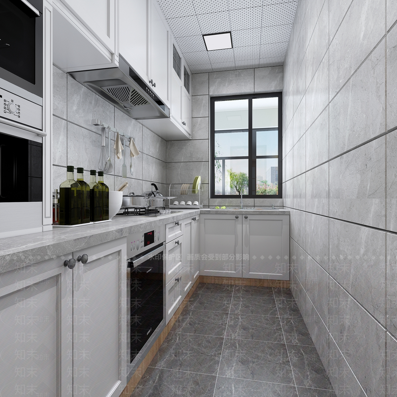 北欧现代北欧厨房客厅餐厅模型3D模型下载【ID:432500926】