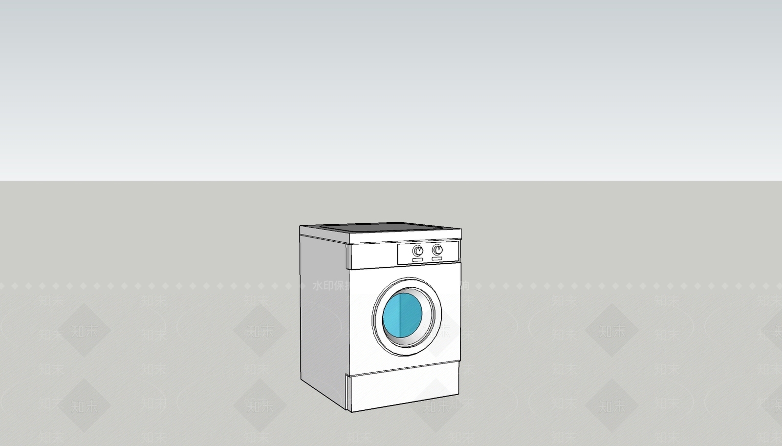 SU全自动洗衣机SU模型下载【ID:733031146】