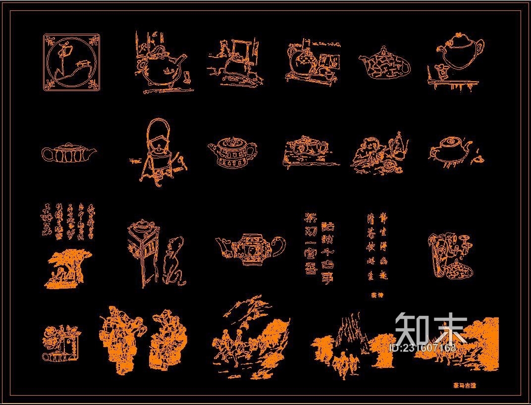 中式图案施工图下载【ID:231607168】